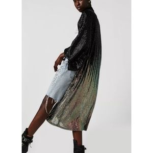FREE PEOPLE Party On Sequin Kimono